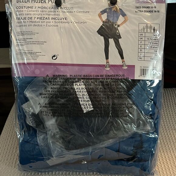 Cop Cutie Kids Costume - Blue and Black - Picture 5 of 5